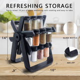 Spice Rack Organizer With 18 Spice Jars